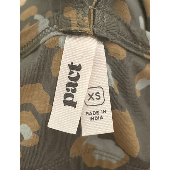 Pact Mod Leopard Fit & Flare Shorty Midi Dress Green XS Midi Organic Cotton - Picture 11 of 13